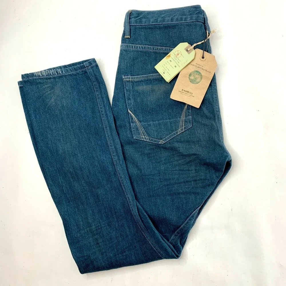 Allsaints Spitalfields Mens Blue Jeans Size 28 Charas Runner‎ Pants NEW NWT